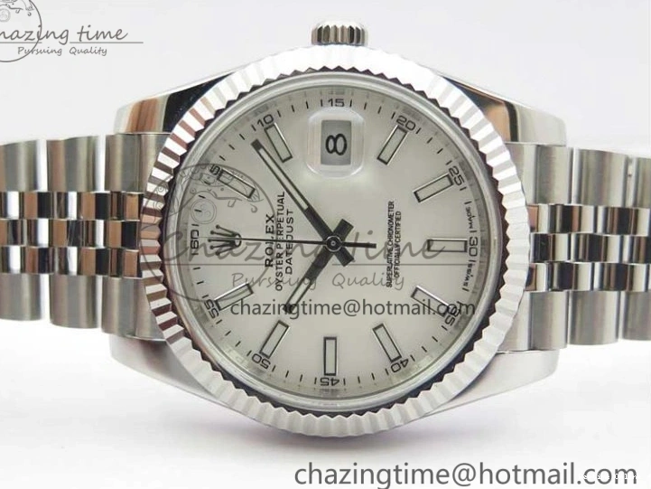 0202 Effortless DateJust 126334 SS Noob 1:1 904L Best Edition White Dial Stick Markers on Jubilee Bracelet A 3160